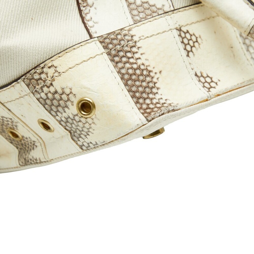 Dior logo handbag tote bag white Ivory leather - Picture 7 of 9